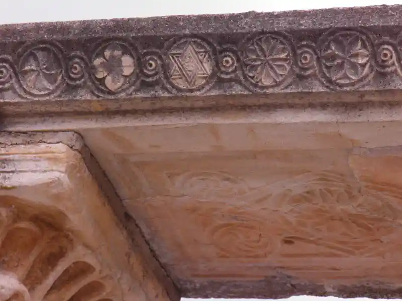 Stone with a hexagonal solar symbol